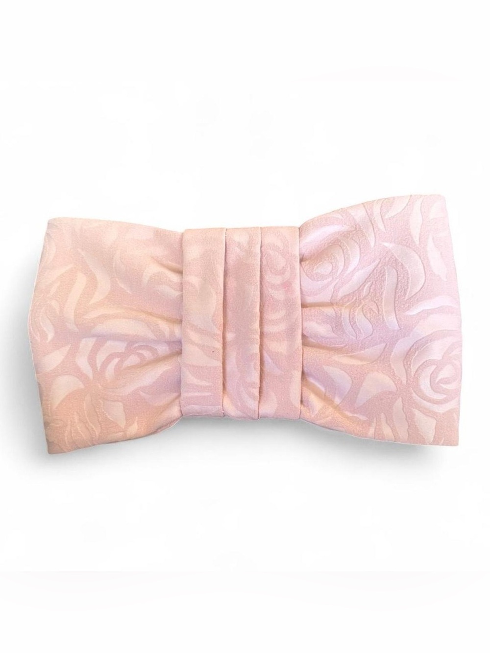 Shiraleah Chicago Pink Bow Clutch with light pink floral pattern